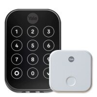 Yale Pro 2 Key Free Touchscreen Keypad Lock, Bluetooth with Wi-Fi Connect Bridge, Black Suede